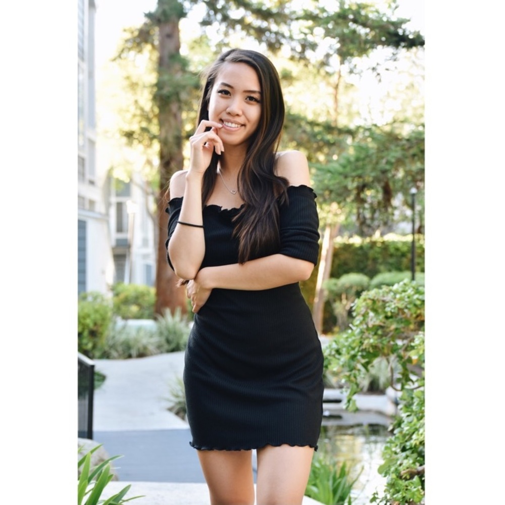 Black Off Shoulder Dress (Sold)